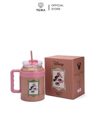 Tora แก้วน้ำสุญญากาศ สแตนเลส เก็บความร้อนเย็น ลายมิกกี้ Disney Collection 2025 ความจุ 1020 มล. สีชมพ