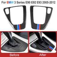 Real Carbon Fiber Car Gear Shift Panel Cover Replacements For BMW 3 Series E90 E92 E93 2005-2012 Interior Mouldings Car