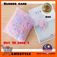 Clearance Stock (BUY 10pkt FREE 1pkt ) 1Pkt 50pcs Disposable Black Small Rubber Band Sen Simple Ins Girls Hair