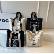 Cute Paddington Bear Canvas Bag New Fashion Tote Shoulder Bag Large capacity Trendy Shopping Bag for