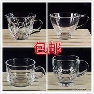 Heat-Resistant Household Water Cup Glass Set Boiling Water Short Style 6 Transparent Handles Lead-Fr