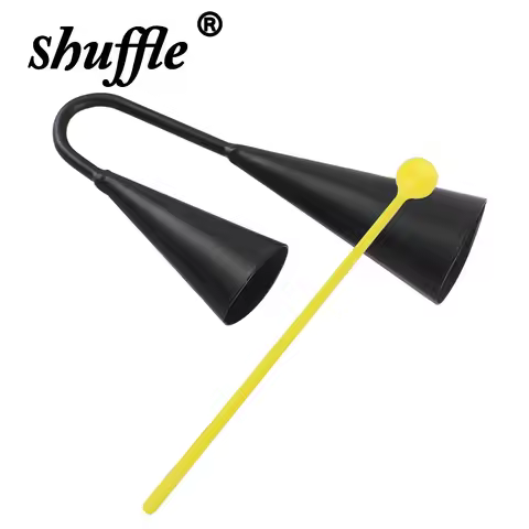 Two Tone Cowbell Metal Double Bell Binaural Cowbell Percussion Musical Instrument Accessories with D