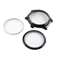 Watch Mens Case 44MM Black Stainless Steel Watch Case Fit for ETA 6498 6497 Hand Winding ST3600 Move