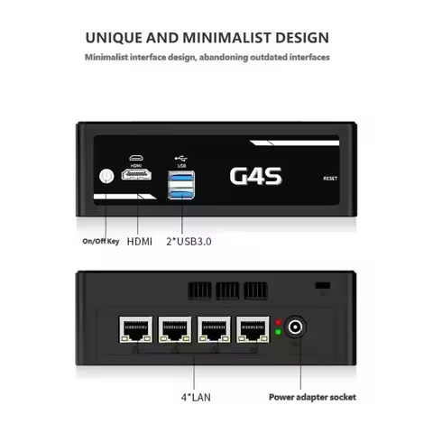 SZBOX G4S Soft Router Intel J4105/J5005 Industrial Mini PC 4* 2.5G LAN Firewall Appliance NAS VPN Ne