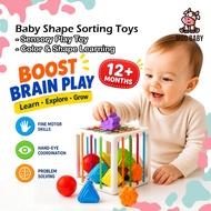 Moo Baby Shape Sorting Toy Baby 6 Month Educational Toys Baby Mainan Baby 6 Bulan Ke Atas Montessori
