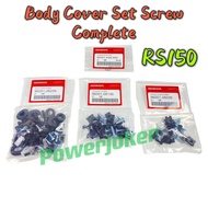 Honda RS150 RS 150 - Complete Set Body Cover Set Screw & Leg Shield Skrew & Handle Cover Upper Lower