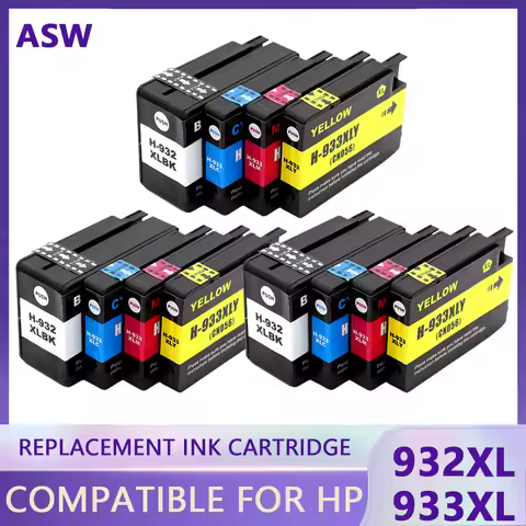 Compatible For HP 932 933 932XL 933XL Replacement Ink Cartridge For HP Officejet 7110 6100 6600 7510