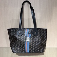 Moynat 莫奈 日本限定 彎曲彩條圖案 tote包