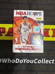 NBA Hoops Panini Basketball Trading cards Box 2020 2021 Find 1 Auto Autograph Memorabilia card Slam Magazine insert Lamelo Anthony Rookie RC Rookies Blaster Exclusive Blue and Red Parallels Retail Inserts Blaster Box Ja Morant Cover New Sealed