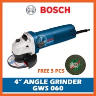 ORIGINAL Bosch GWS 060 Angle Grinder 670W / Mesin Pencanai GWS060 Stand Cutting Disc + FREE 5PCS ESI