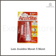 Red Araldite Epoxy Glue 5 Minutes / Hardener Adhesive
