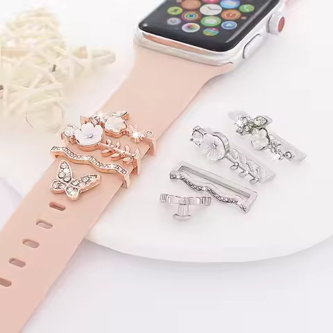 Diamond Strap Decorative Ring Jewelry Watch Band Metal Charms Fashion Decor Accessories Ornament for