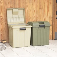 日本TONBO 戶外連結式大型垃圾桶-大地色 90L