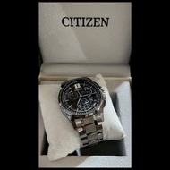 CITIZEN星辰  BY0094-79E鈦金屬錶帶 絕無刮傷 電波世界時間計時腕錶 藍寶石鏡面