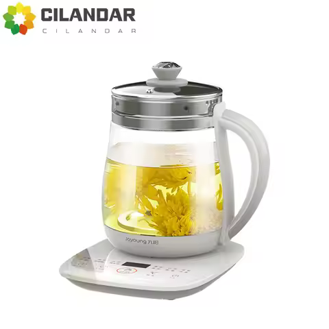 220V Jiuyang Health Pot Multi-Functional Flower Teapot Glass Stew Tea Pot 1.5L Portable Mini Multi C