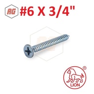 Tapping Screw fh (Flat Head) "LION" 6 x 3/4 | CONTENTS 2000 PCS/DUS