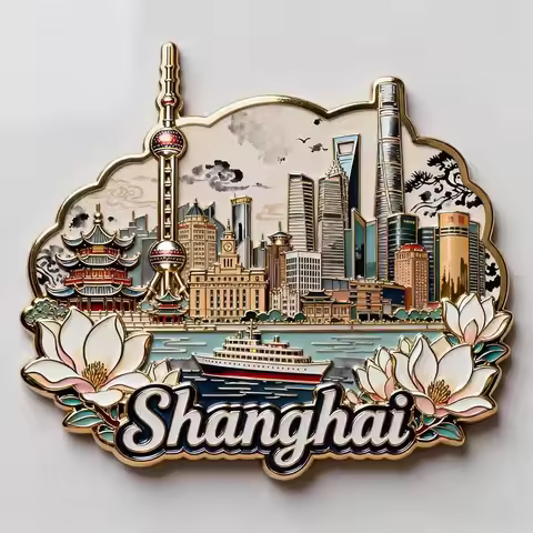 China Fridge Magnets Shanghai Souvenirs Tianjin Songshan Hongkong Chengdu Laojunshan Sanya Fridge St