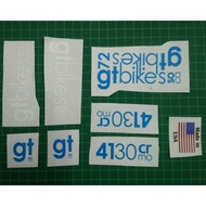 BMX GT Bikes 72 Soca Decal Transparent Sticker GT Bike