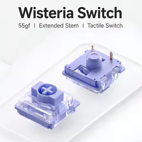 NuPhy Gateron Wisteria (T55) Low-profile Switches Tactile 3Pin POM For Mechanical Keyboard Switch Ga