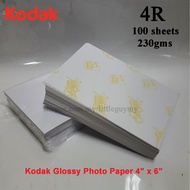 Kodak 4R  Photo Paper 230gsm-100 sheets/pack 4R