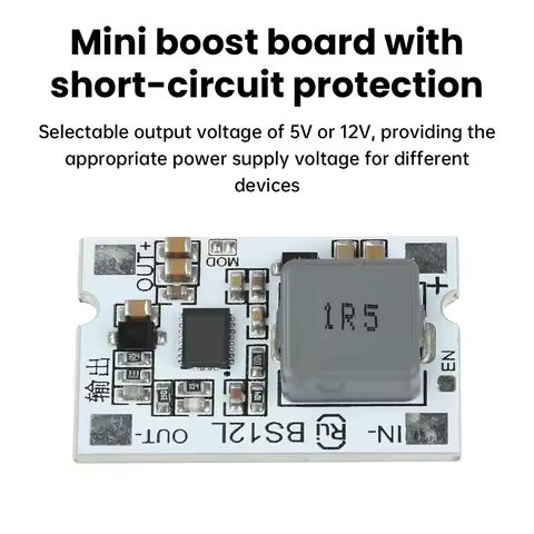 Mini Size DC-DC Boost Converter Board Step Up Module 2.7-11V to 5V 12V 10A with Short-Circuit Over-T