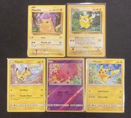 PTCG Pokemon Card 寶可夢集換式卡牌 皮卡丘 比卡超 伊貝 Eevee Pikachu basic set holo 閃卡 美版 稀有中古收藏卡