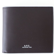 APC Gilded Silver Printed Leather Business Card Holder Storage Coin Wallet