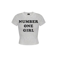 Áo thun ôm body babytee Number One Girl in chữ lấp lánh - Killsystem