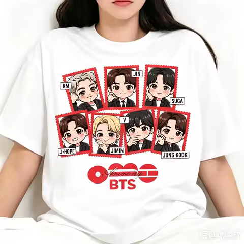 2026 New Summer BTS Arirang World Tour Graphic Unisex Shirt Children Size Hot Men's Women's Fashion 