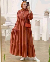 Kirania Midi Dress M L XL XXL (JUMBO) Gamis Baju Muslim