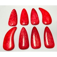 Red Sheep Bone Guzheng Nails Groove (Box 8 Pieces) Performing Guzheng Nails Professional Nails Guzhe