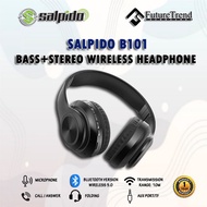 Salpido B101 Bass+Stereo Wireless Headphone With Bluetooth 5.0 / Aux/TF/Call/Answer/Microphone