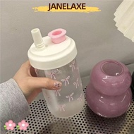 JANELAXE932JN Straw Cup, Bowknot Large Capacity Water Bottle, Drinkware 500ml Plastic Coffee Cup Jui