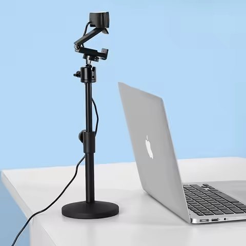 Desktop Webcam Support Stand Metal Desk Tripod for Web Camera Mount Base Webcam Tripe Tripie Stative