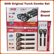 GHS Combo Japan Brand Led Torch Light Flash Light Rechargeable Torchlight Flashlight