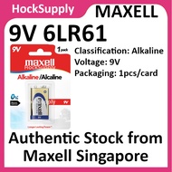 Maxell 9V Alkaline Battery 6LR61 (1pcs/card)