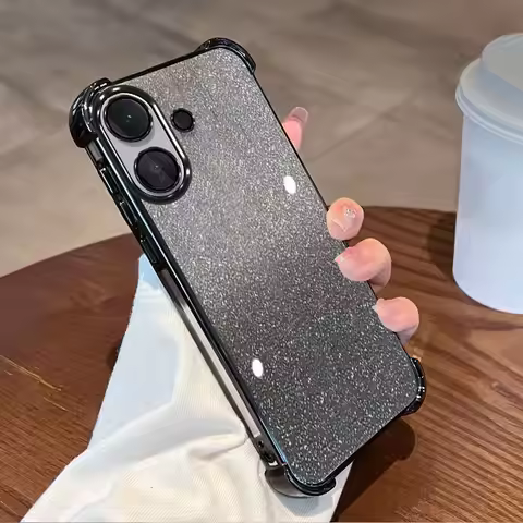 Glitter Plating Clear Protective Cover For VIVO V60 Lite 5G 4G Case Flxebile TPU Four-corner Shockpr
