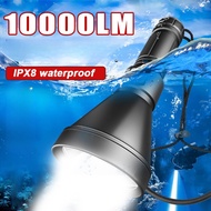 Newest XHP90 Professional Diving Flashlight High Power Underwater Diving Torch IPX8 Waterproof Super