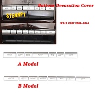 Car Console Air Conditioning Buttons Decoration Cover Trim for  E Class W212 C207 2009-2015 Interior Accessories