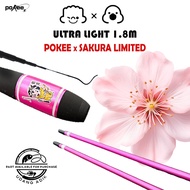 POKEE Joran Teleskopik Ultra Light 1.8m/6ft ( SAKURA LIMITED ) Udang Galah Telescopic Rod Prawn Rod 