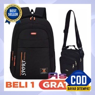 Tas Ransel Pria Backpack Waterproof Jumbo Dewasa Distro Keren Simple Model Baru Gendong Sekolah Laki