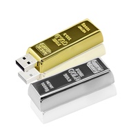 USB Flash Drive 128GB Latest Metal Bullion Gold Bar USB 2.0 Flash Drive 64GB Cle USB Memory Stick 4G