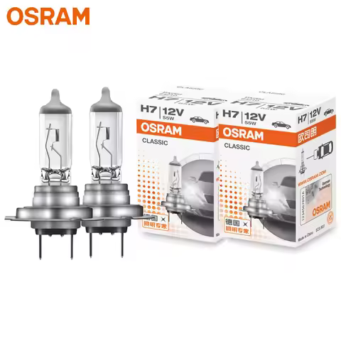 OSRAM 2pcs CLASSIC H7 12V 55W PX26d Car Halogen Head Light Standard Auto Bulbs 3200K Original Lamps 