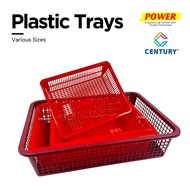 Rectangular Plastic Colander Hamper Basket Red Plastic Tray Basket Bakul Hamper