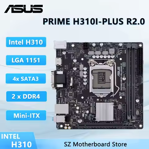 ASUS PRIME H310I-PLUS R2.0 Intel H310 LGA 1151 mini-ITX Motherboard DDR4 32GB support Core i3-8300 8