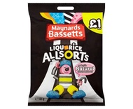 Maynards Bassetts Liquorice Allsorts £1 Sweets Bag (165g x 6)