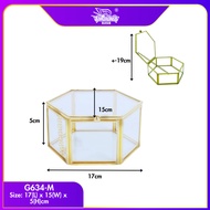 KOTAK CINCIN KACA/ BEKAS HANTARAN TUNANG/ JEWELLERY BOX/ GLASS ORGANIZER/ BEKAS CINCIN KAHWIN/ GLASS