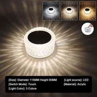 Vimite Rechargeable 3/16 Color Acrylic Crystal Lamp Remote Touch Control Lamp Bedroom Night Light Fo