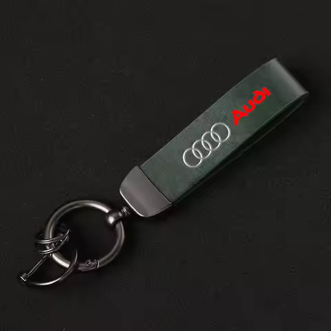 Car Metal Key Chain Auto Leather Keyring Accessories For Audi A1 A4 A5 A6 A7 A8 B6 B7 B8 B9 TT TTS 8