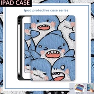 For IPad 10th Generation Case with Pen Holder Ipad Mini 1 2 3 4 5 6 Cover for Kids Cute Cartoon Ipad Pro 9.7 10.5 11 12.9 Inch 2022 2021 Case Ipad 9th 8th 7th 6th 5th Gen Casing for ipad air11 M2 M4 air6 10.9 air13 Pro 13 12.9 11 2024 case